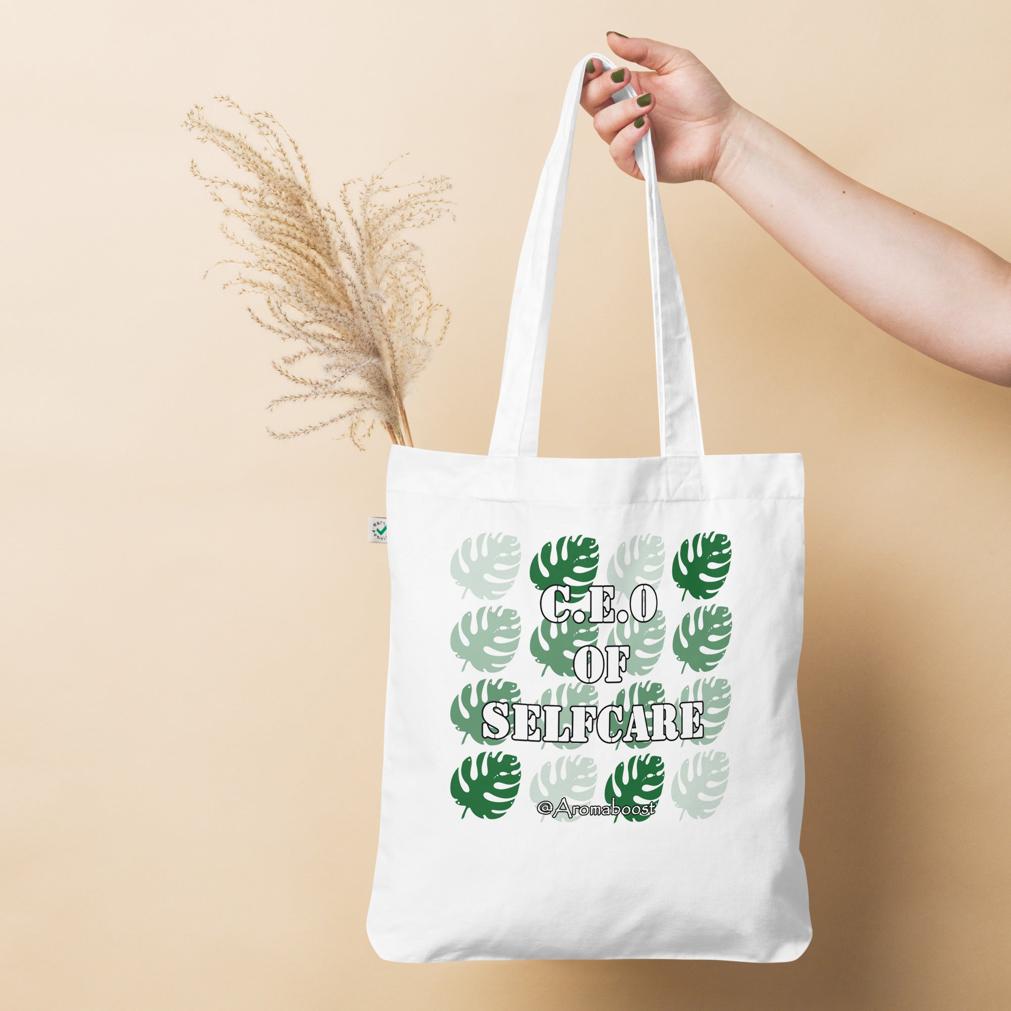 Organic fashion tote bag-Skincare Quote